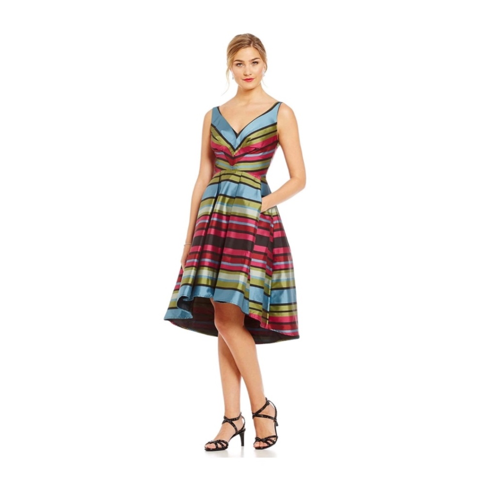 Eva Franco Anthropologie V-neckline Sleeveless Asymmetrical Occasion Dress